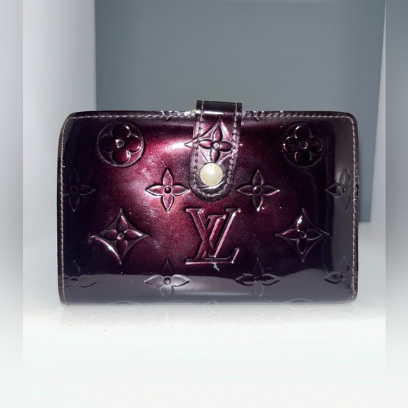 Louis Vuitton Monogram Amarante Vernis wallet with kiss lock MI2098 - Picture 1 of 14